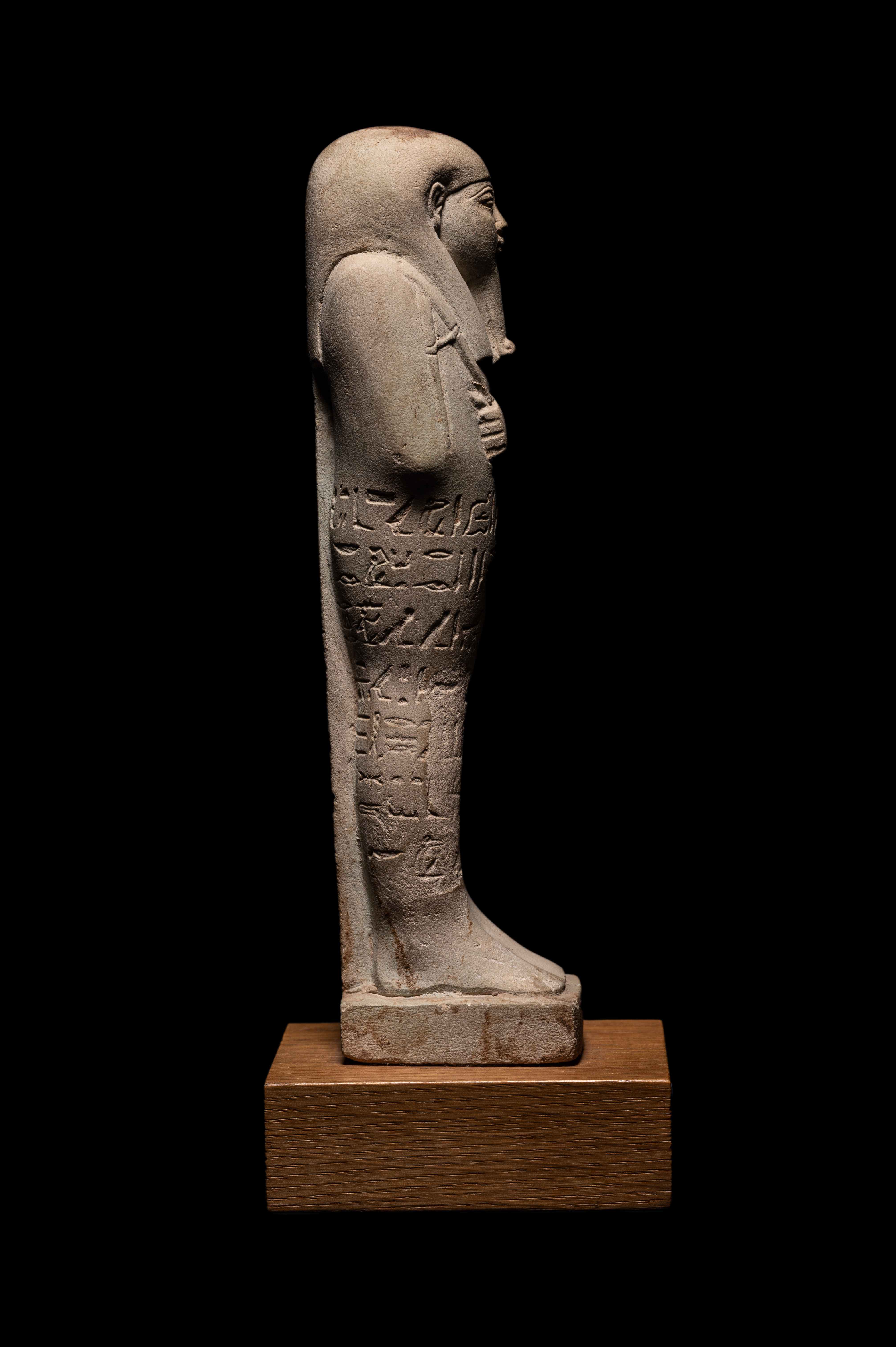 An Egyptian Faience Ushabti for Horiraa Height 7 inches (17.8 cm). - Image 6 of 24