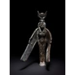 An Egyptian Bronze Winged Isis Height 5 1/2 inches (14 cm).