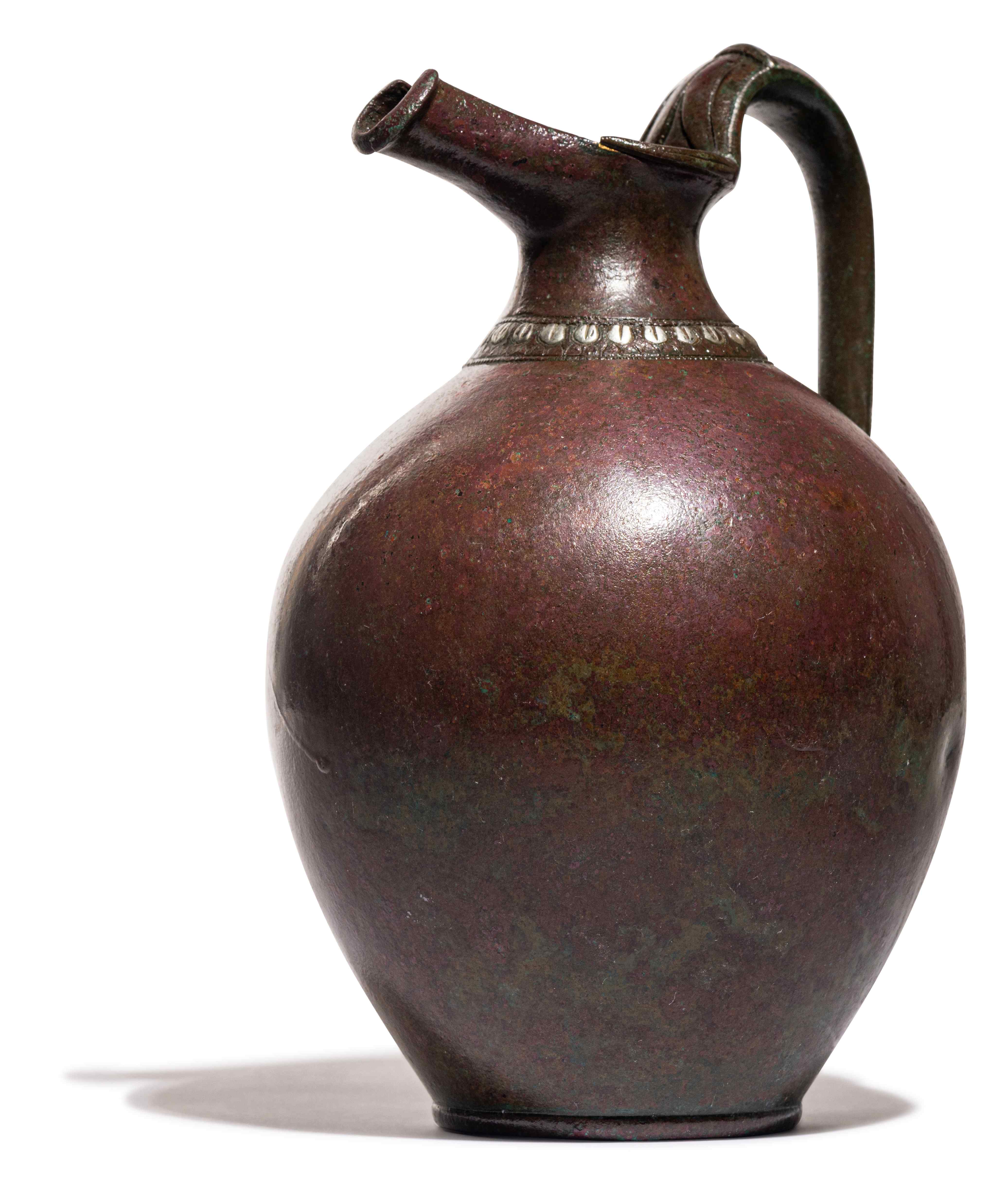 An Roman Bronze Oinochoe  Height 9 inches (23 cm). - Image 3 of 6