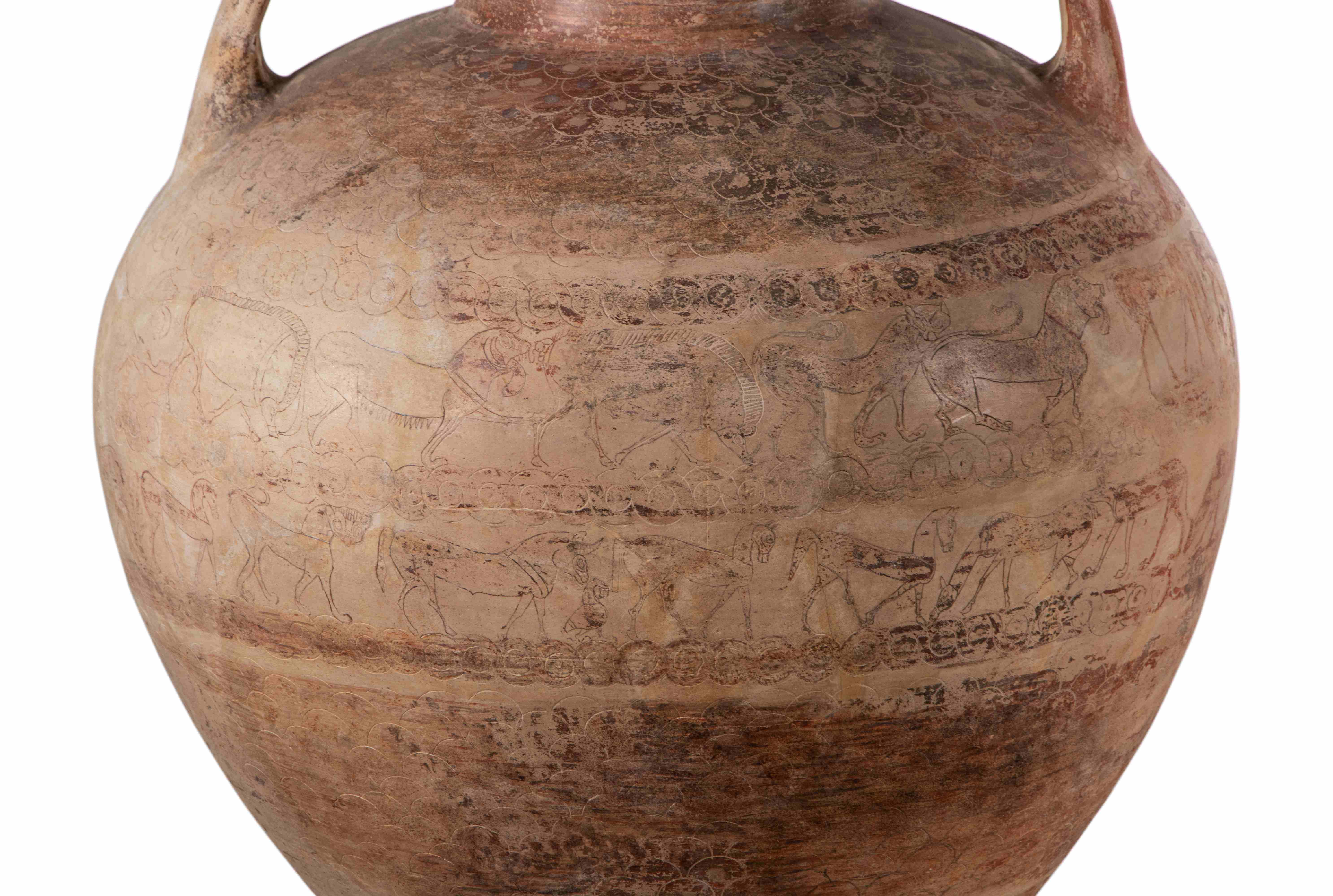 A Large Italo-Corinthian Scaled-Amphora Height 34 1/2 inches (87.6 cm). - Image 7 of 7