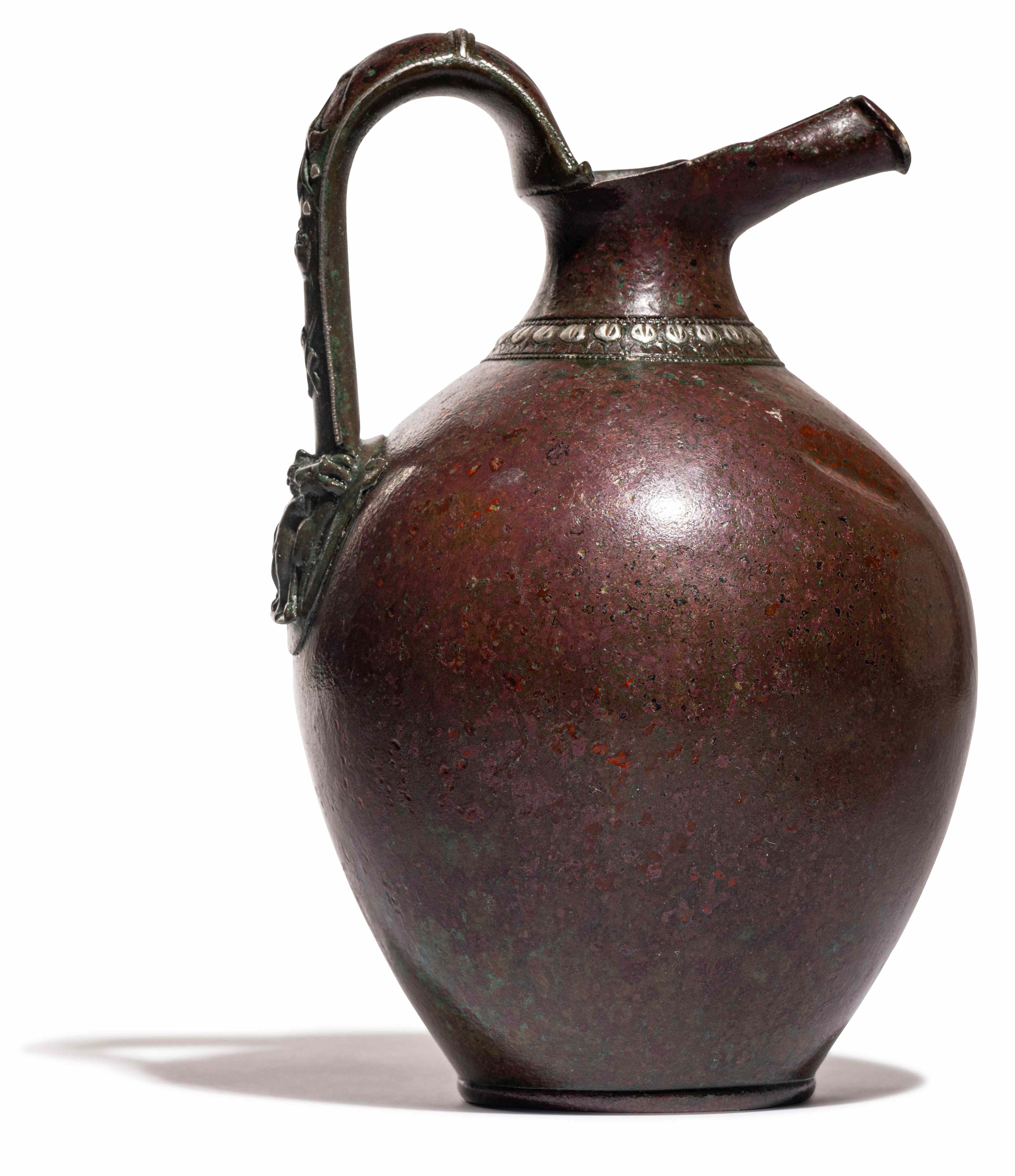 An Roman Bronze Oinochoe  Height 9 inches (23 cm). - Image 5 of 6