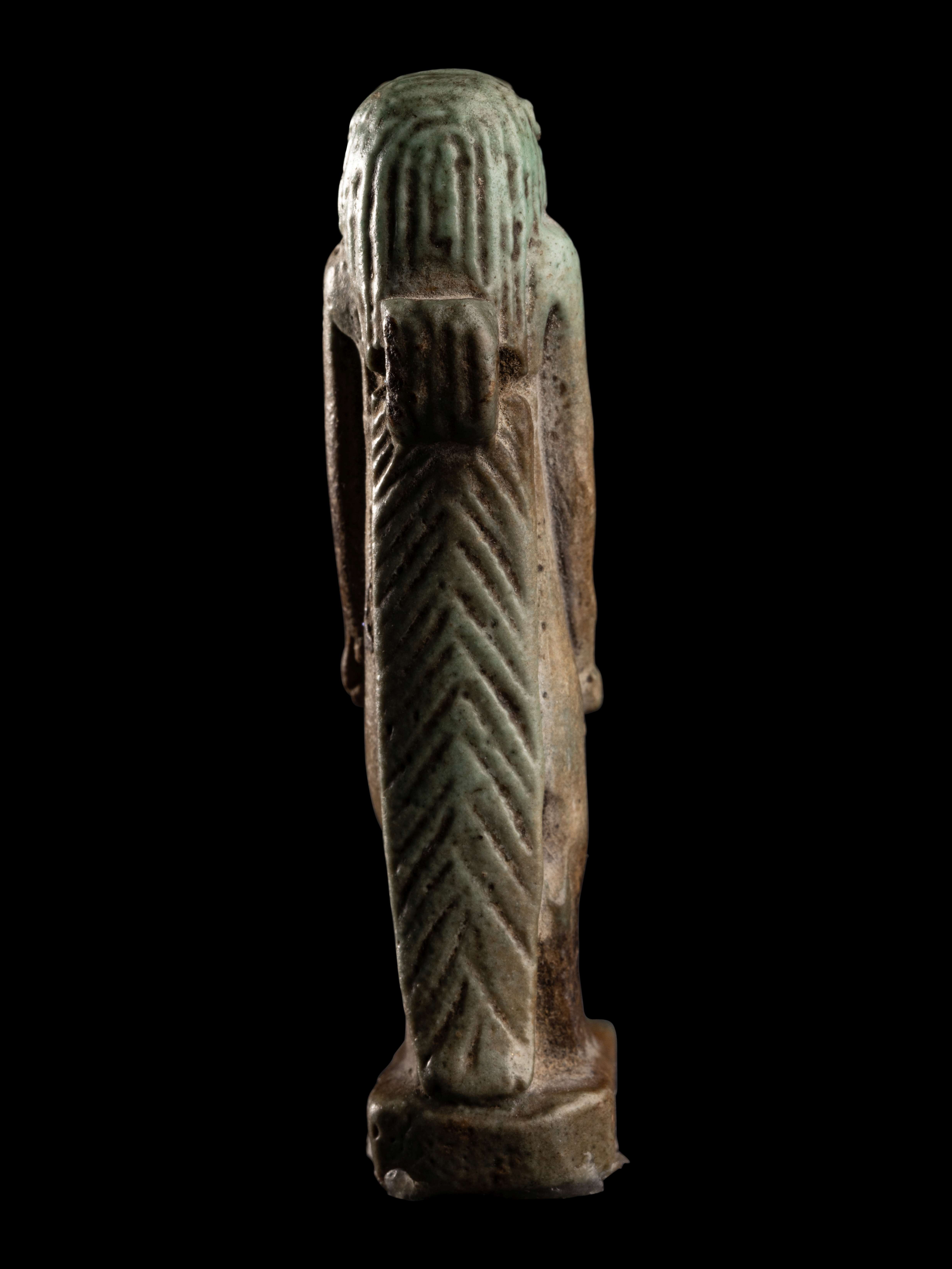 An Egyptian Faience Tawaret Height 2 3/4 inches (7 cm). - Image 6 of 6