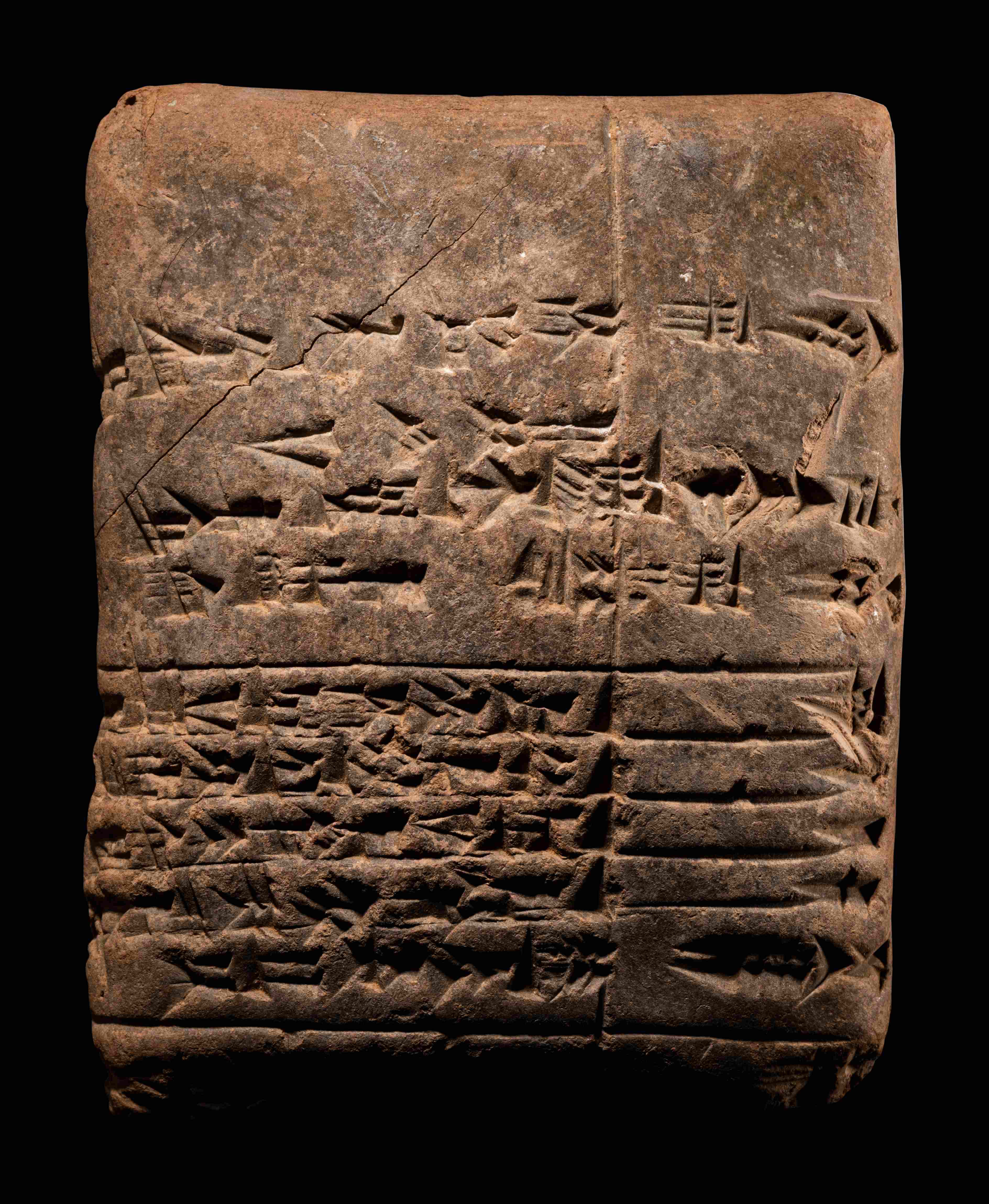 A Sumerian Clay Cuneiform Tablet Height 3 inches (7.6 cm). - Image 3 of 4