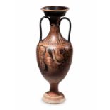 An Apulian Red-Figured Amphora  Height 24 2/5 inches (61.9 cm).