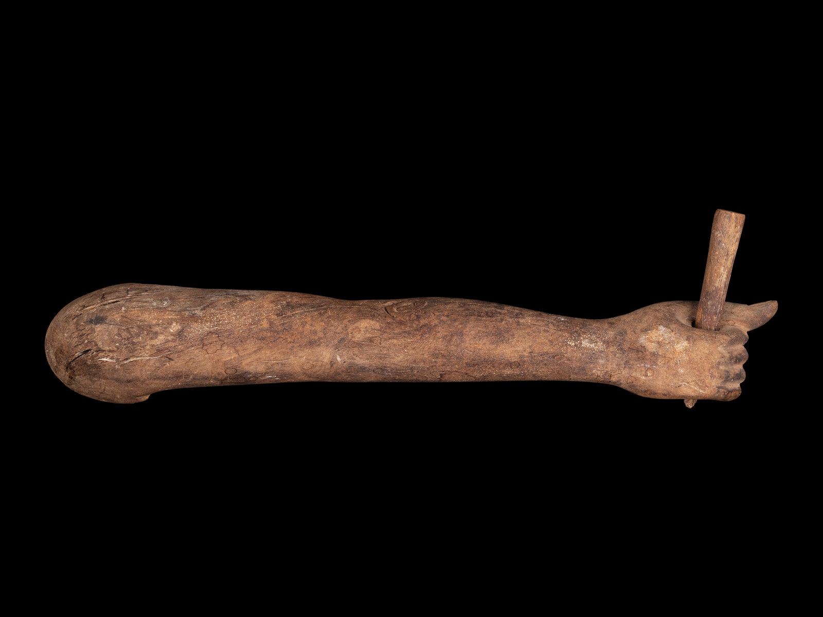 Two Egyptian Wood Arms Length of longest 10 5/16 inches (26.2 cm). - Image 2 of 5