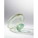 A Roman Green Glass Patella Diameter 5 inches (12.7 cm).