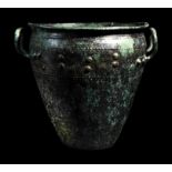 A Hallstatt Bronze Situla Height 11 inches (27.9 cm).