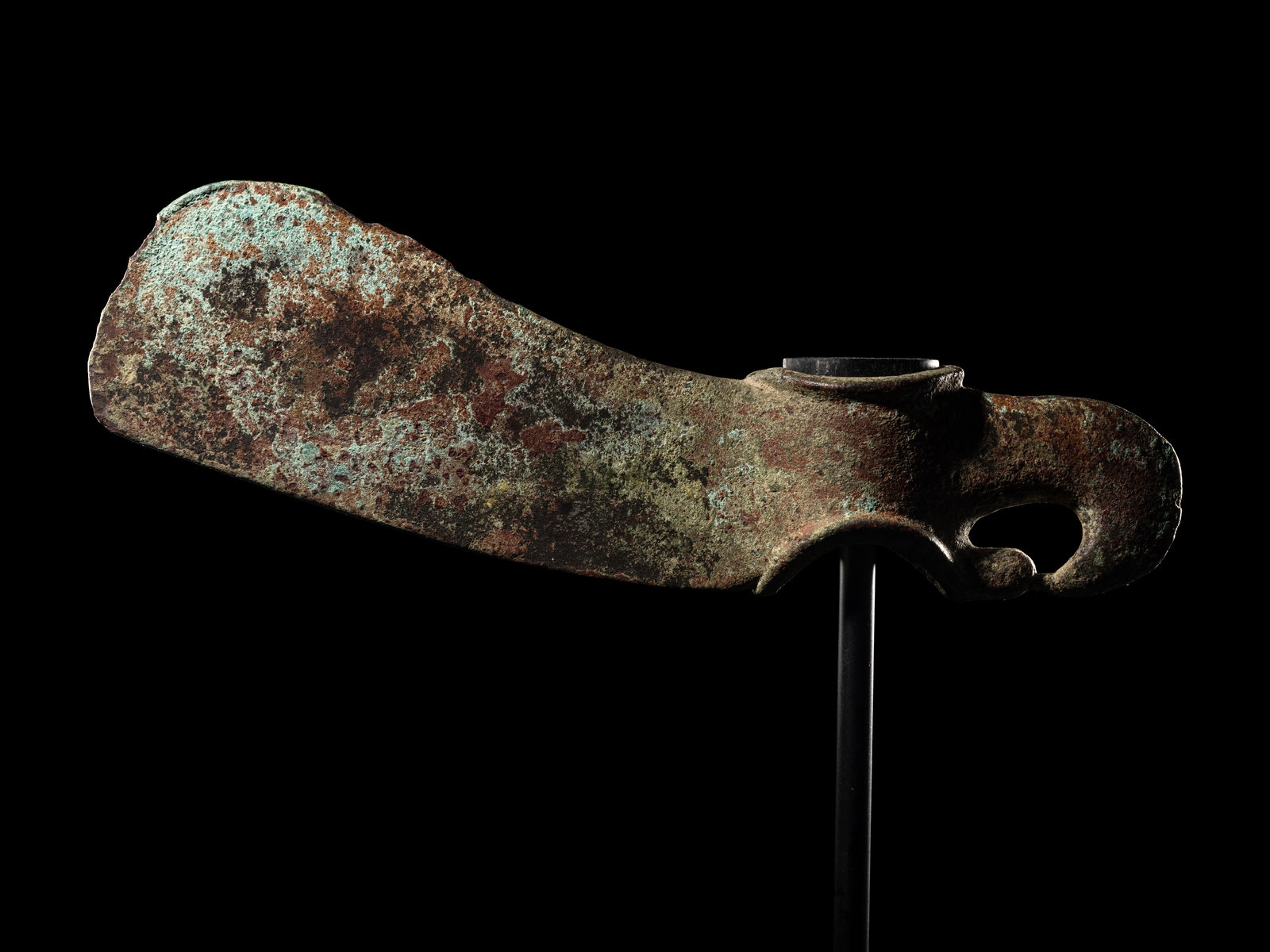 A Luristan Bronze Axehead Length 9 5/8 inches (24.5 cm). - Image 2 of 4