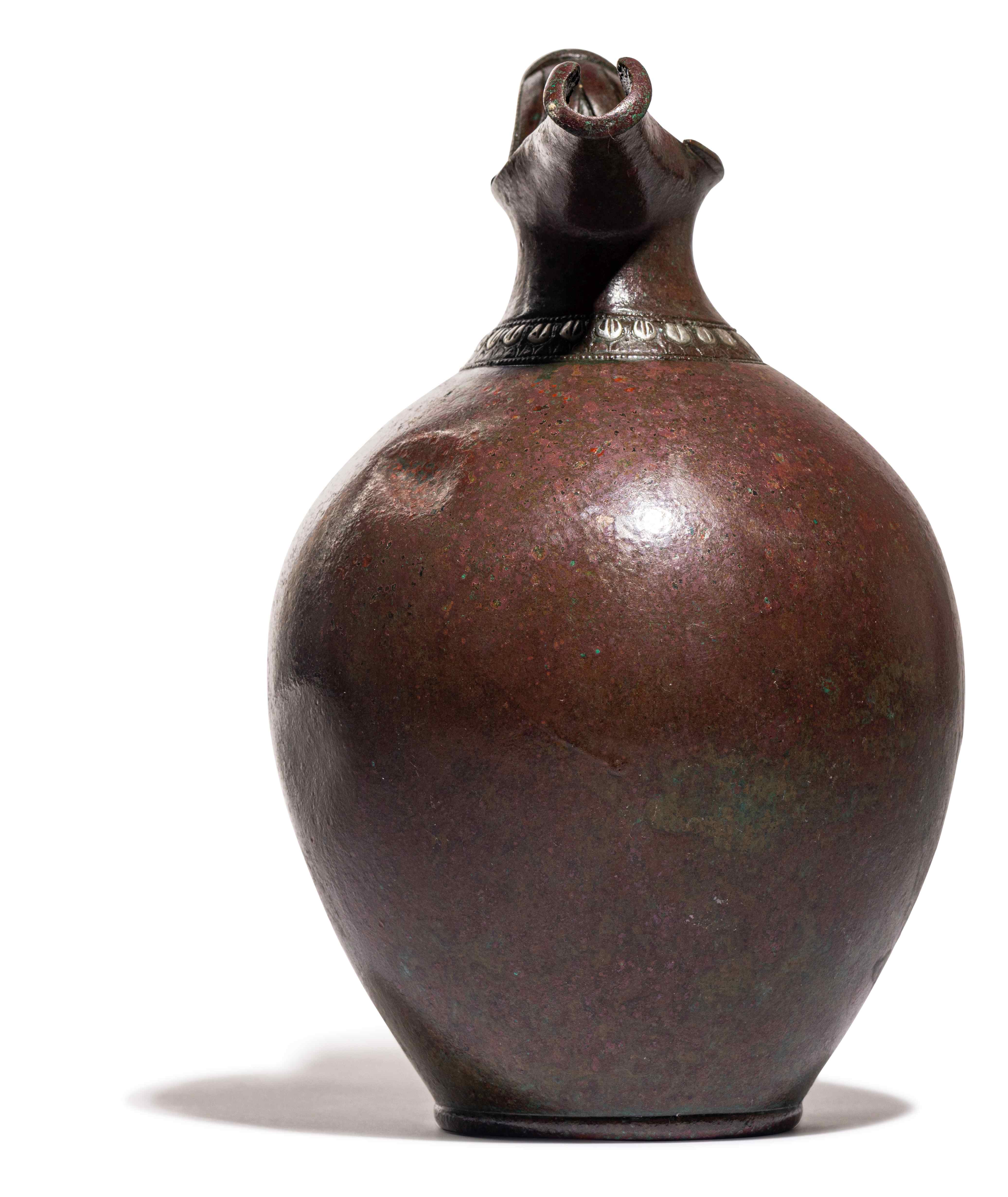 An Roman Bronze Oinochoe  Height 9 inches (23 cm). - Image 4 of 6