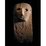 A South Arabian Limestone Stele Height 14 3/8 inches (36.3 cm).