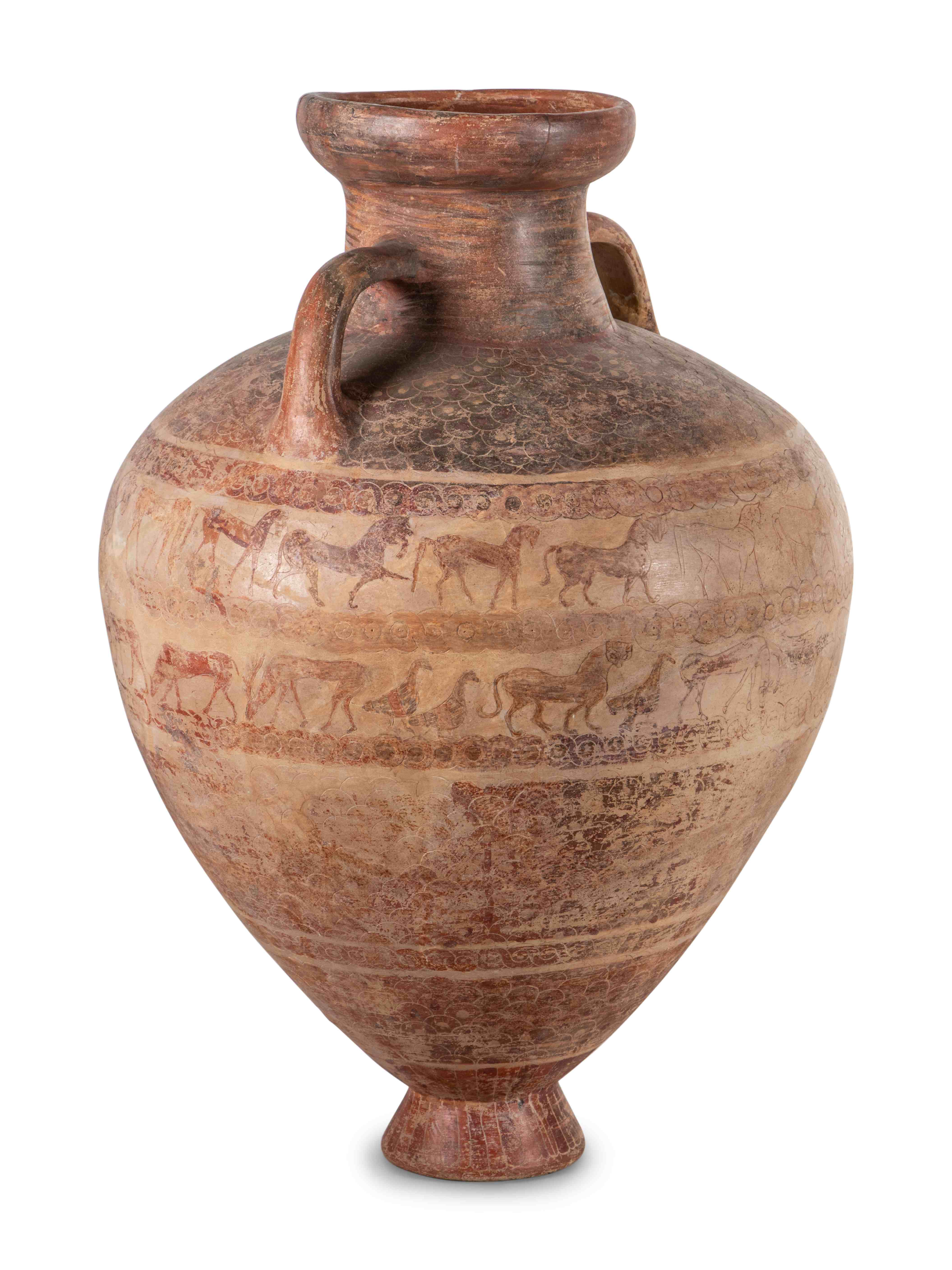 A Large Italo-Corinthian Scaled-Amphora Height 34 1/2 inches (87.6 cm). - Image 2 of 7