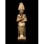 An Egyptian Alabaster Osiris Height 4 inches (10.2 cm).