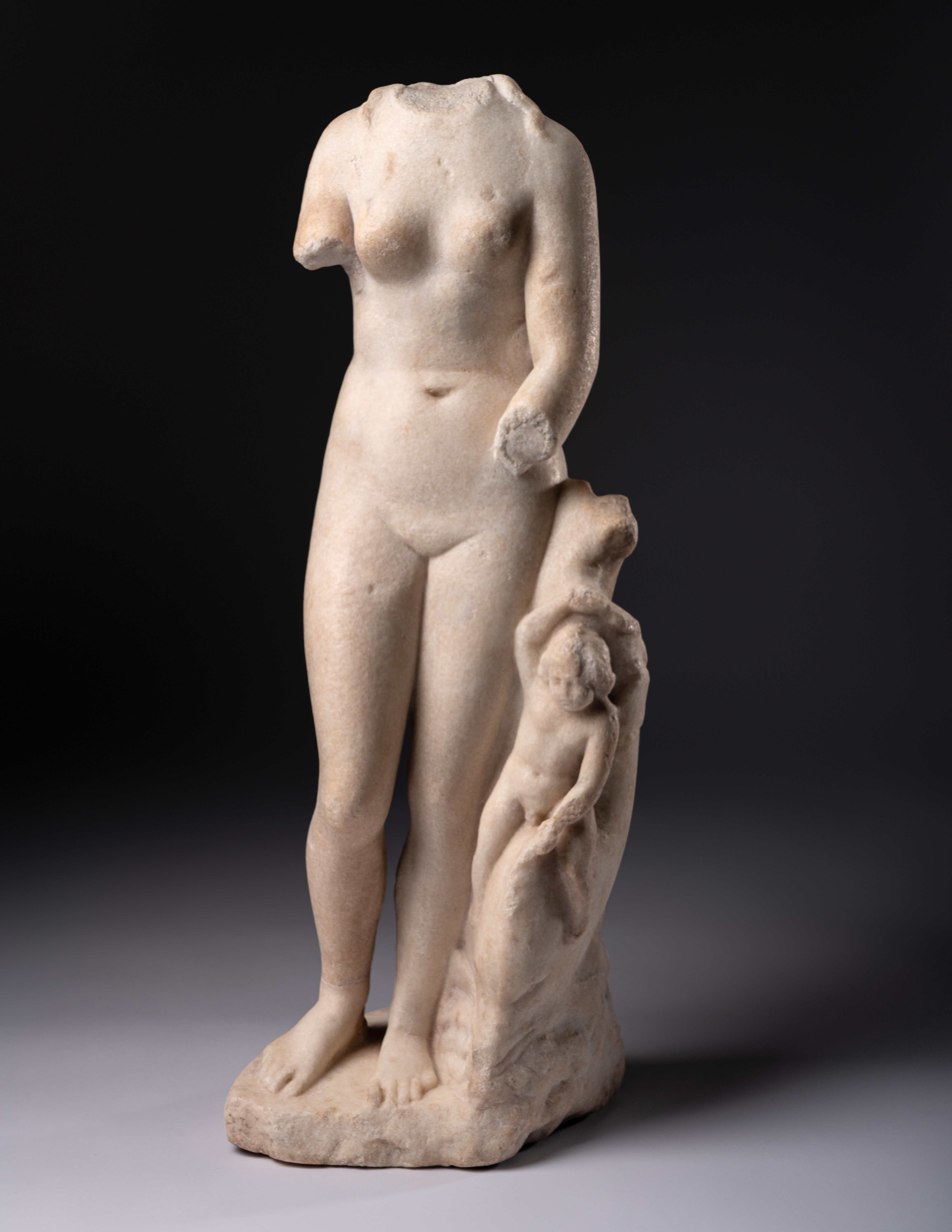 A Roman Marble Venus Height 26 1/2 inches (67.31 cm). - Image 3 of 9