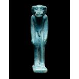 An Egyptian Faience Monkey Height 2 inches (5.3 cm).