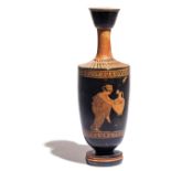 An Attic Red-Figured Lekythos Height 8 1/8 inches (20.64 cm).