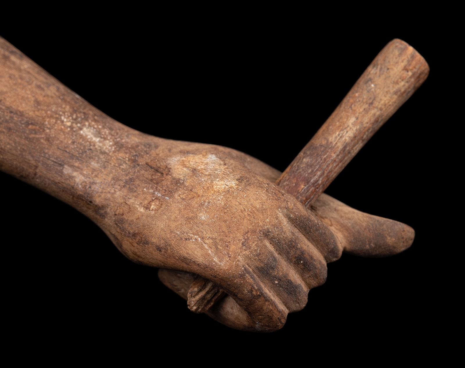 Two Egyptian Wood Arms Length of longest 10 5/16 inches (26.2 cm). - Image 3 of 5