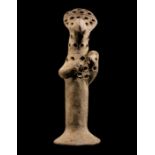 A Syro-Hittite Terracotta Figure Height 4 1/2 inches (11.5 cm).