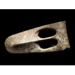 A Canaanite Bronze Duck-Bill Axehead Length 4 1/8 inches (10.5 cm).