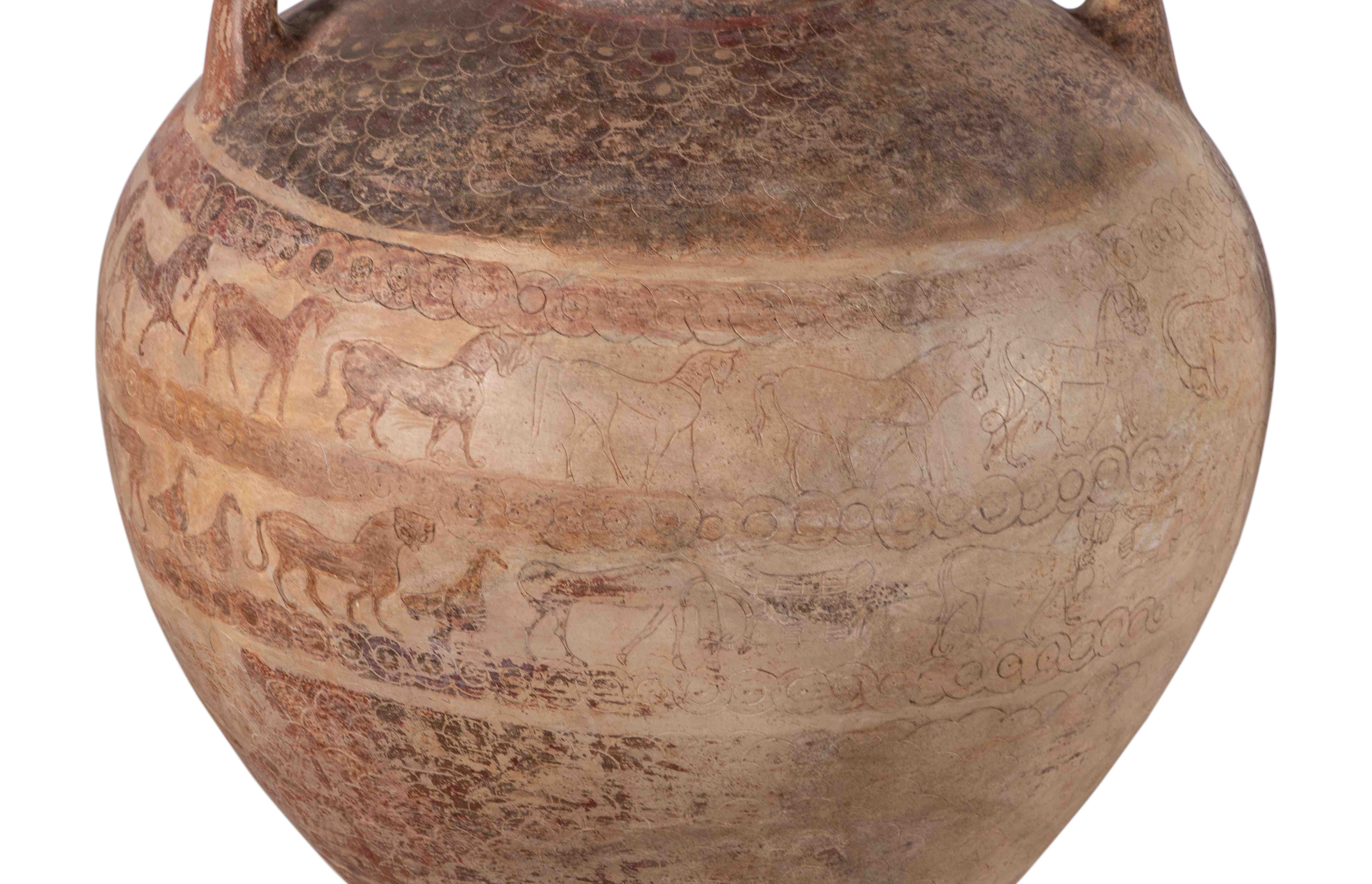 A Large Italo-Corinthian Scaled-Amphora Height 34 1/2 inches (87.6 cm). - Image 6 of 7