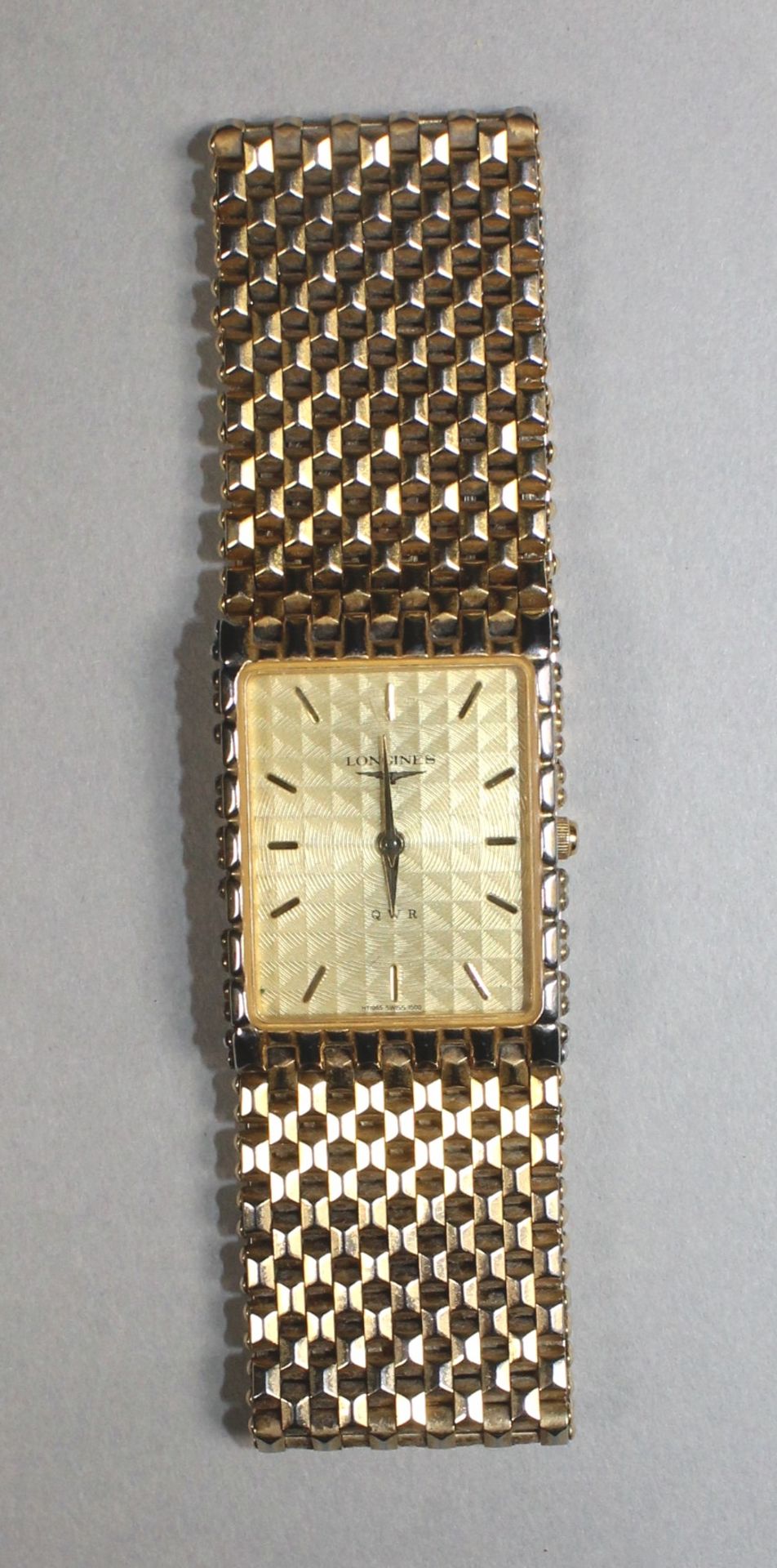 1 Damen-Armbanduhr, Quartz "Longines", Armband vergoldet, Tragespuren, Funktion nicht geprüft, L ca.