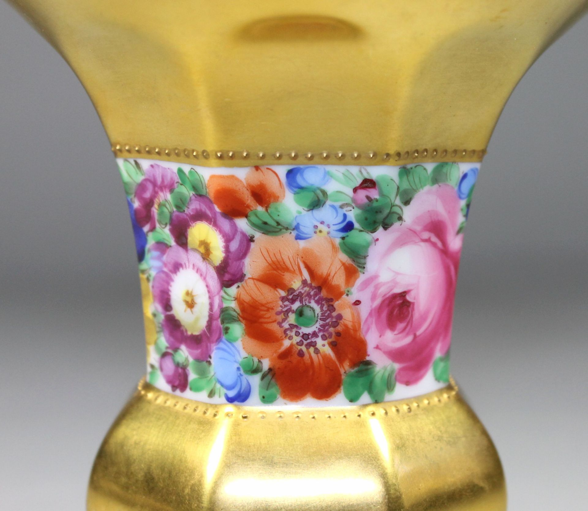1 kleine Vase Porzellan "Rosenthal, Real Dresden", handbemalt, H ca. 15cm, - Bild 2 aus 2