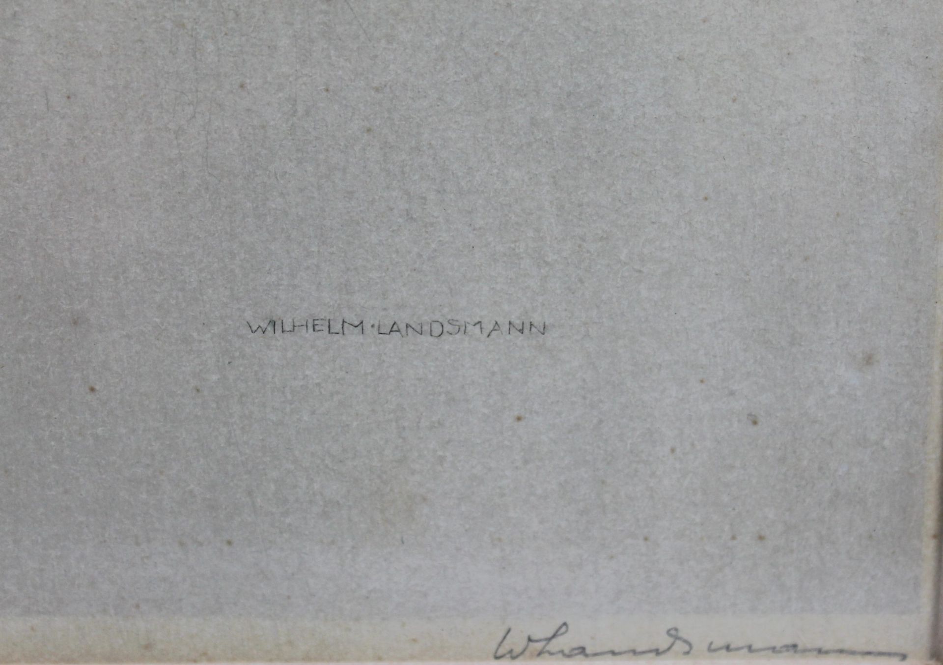 1 Farbradierung gerahmt "Portrait einer alten Bäuerin", rechts unten signiert Wilhelm Landsmann ( - Image 2 of 2
