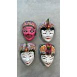 4 Asiatische Masken
