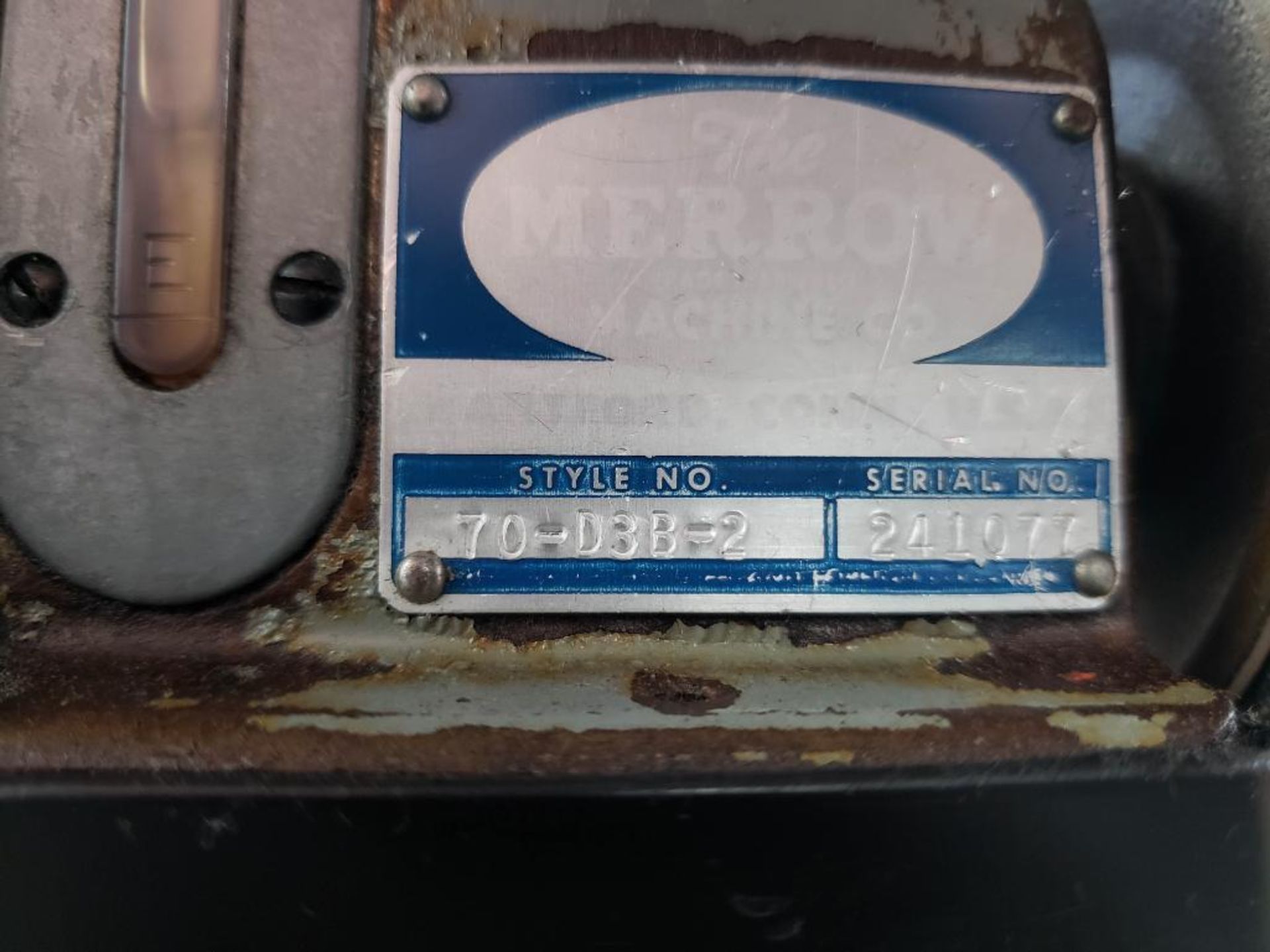 Merrow Sewing Machine, Mdl: 70-D3B-2, S/N: 241077 - Image 4 of 4