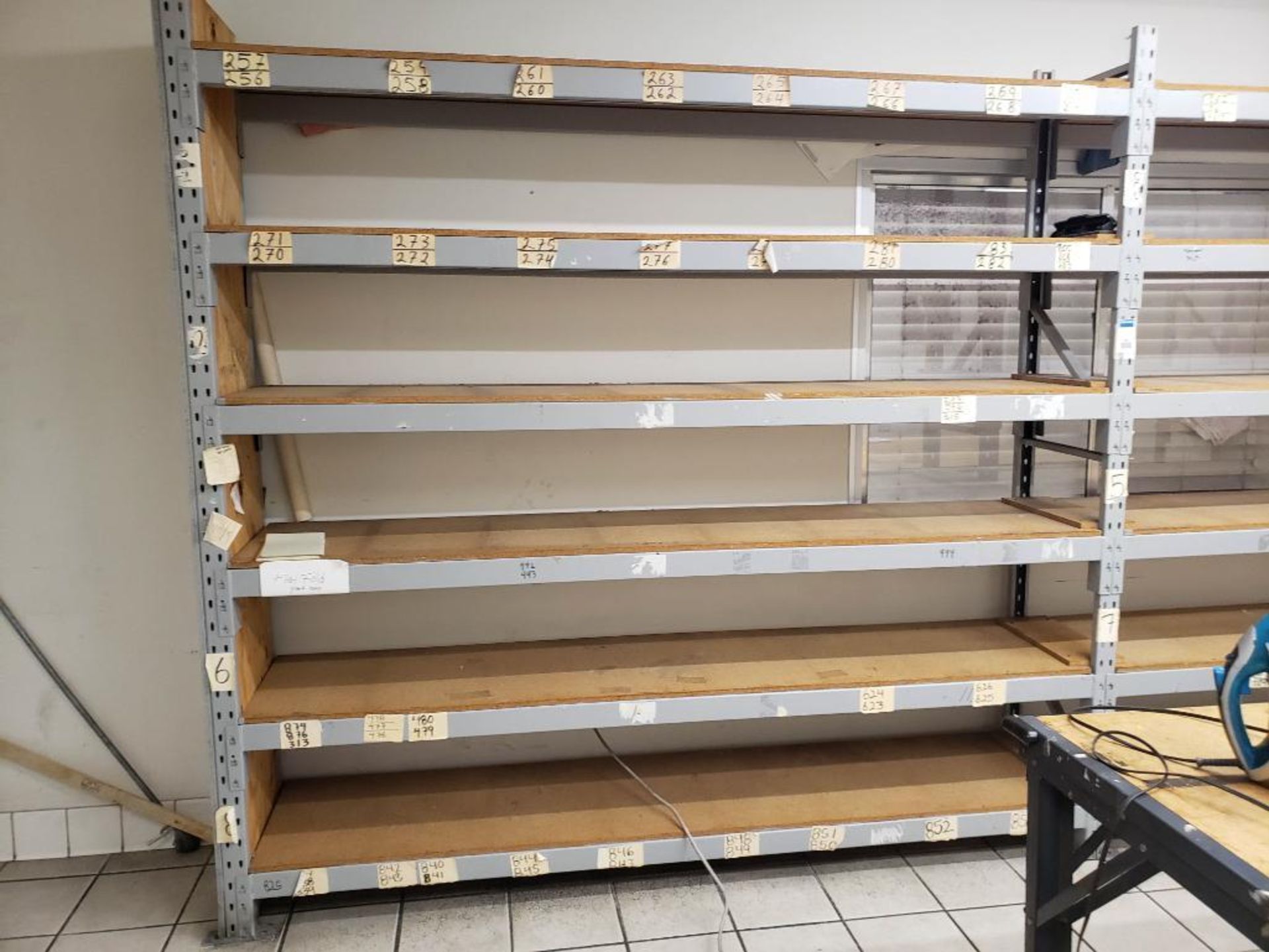 (3) Section Storage Rack 6 Tier