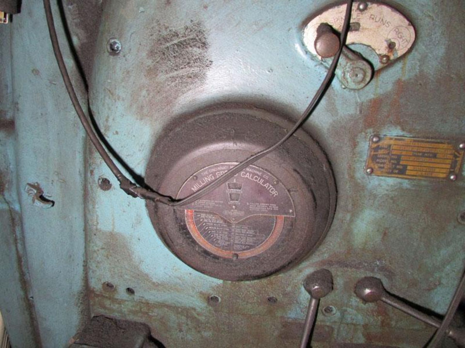 Cincinnati No. 4 Plain High Power Dial Type Horizontal Milling Machine - Image 10 of 11