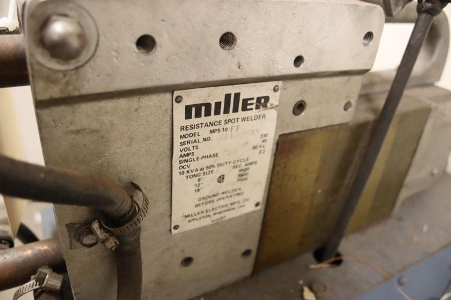 Miller Spot Welder Model MHC, 10 KVA, with Tweco TC 900 Cooler: - Image 2 of 3