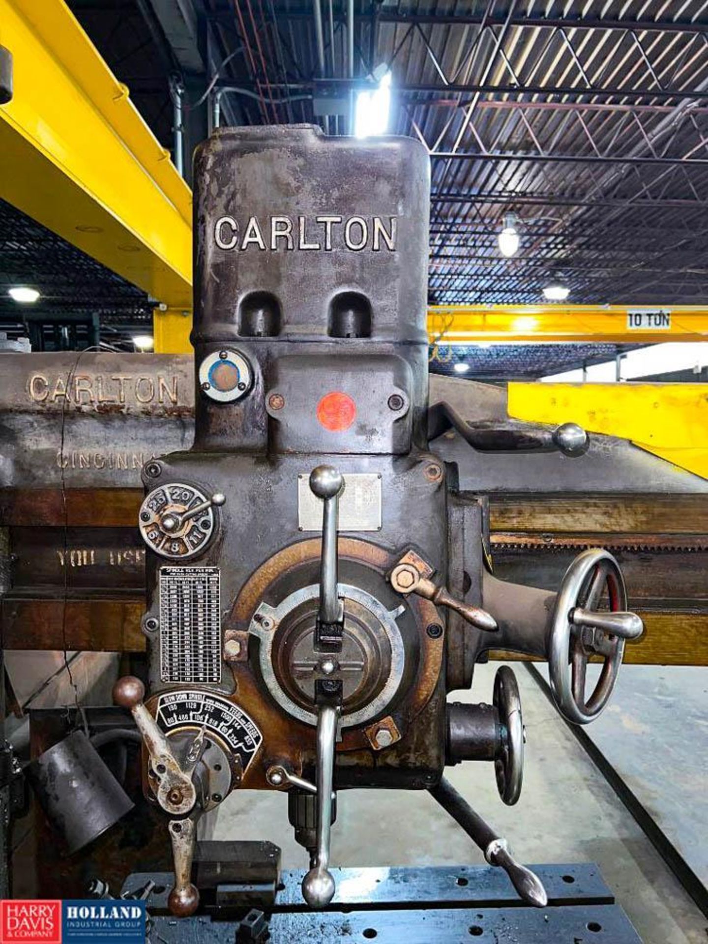 The Carlton Machine Tool, Co. Radial Drill Press - Image 4 of 4