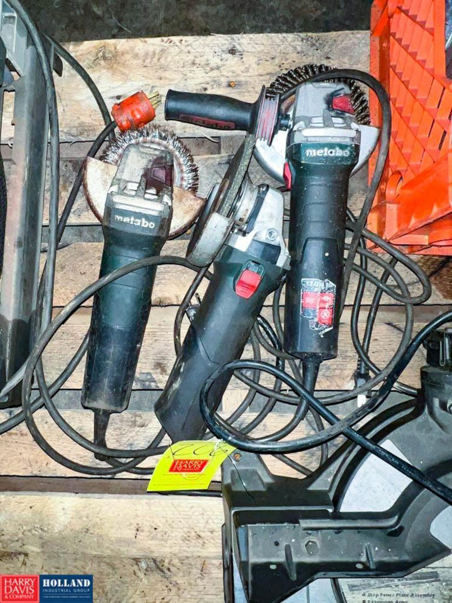 (3) Metabo Grinder with Assorted Grinding Wheels
