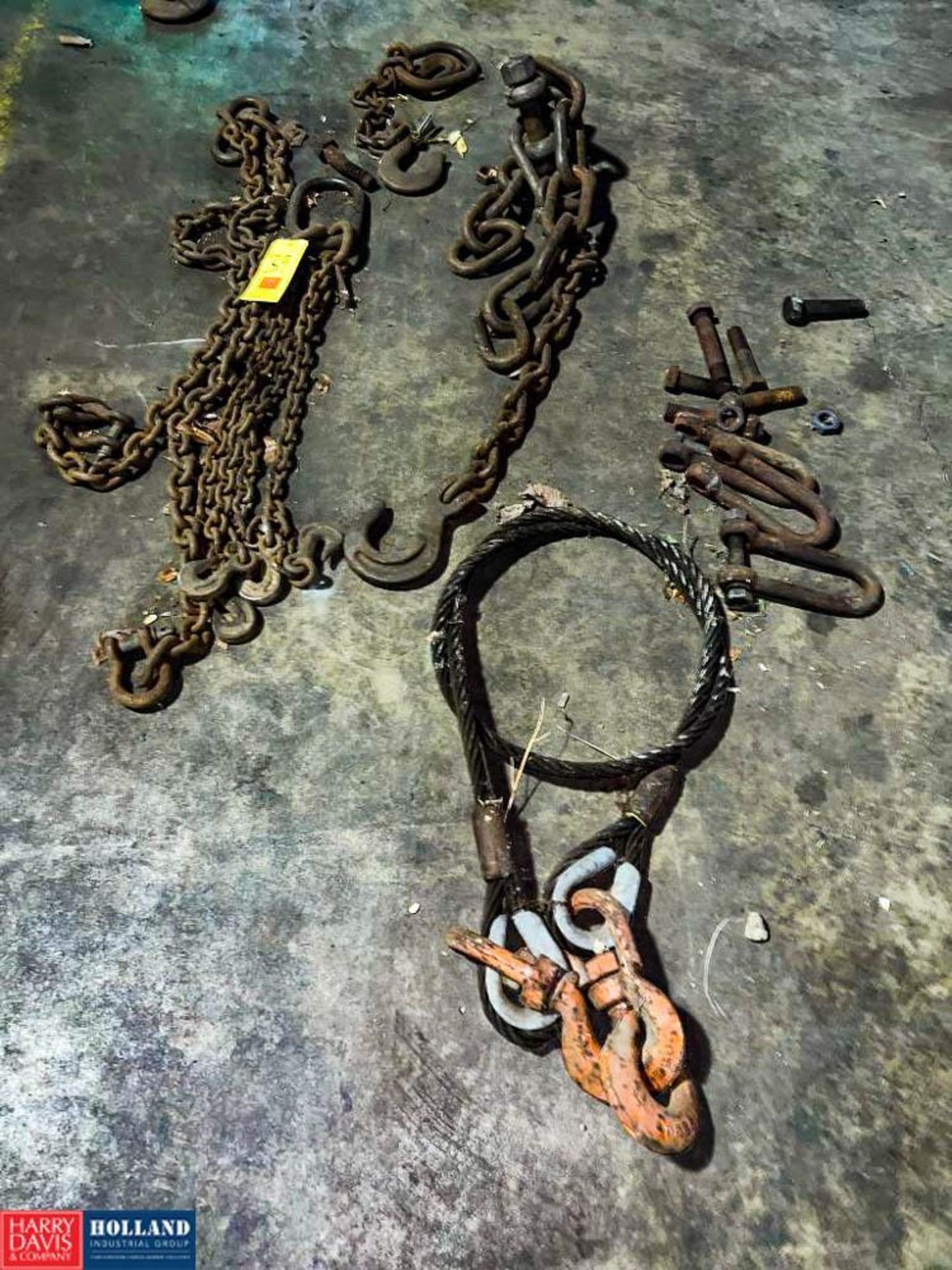 Assorted Chain with Hooks, Shackles and Rings
