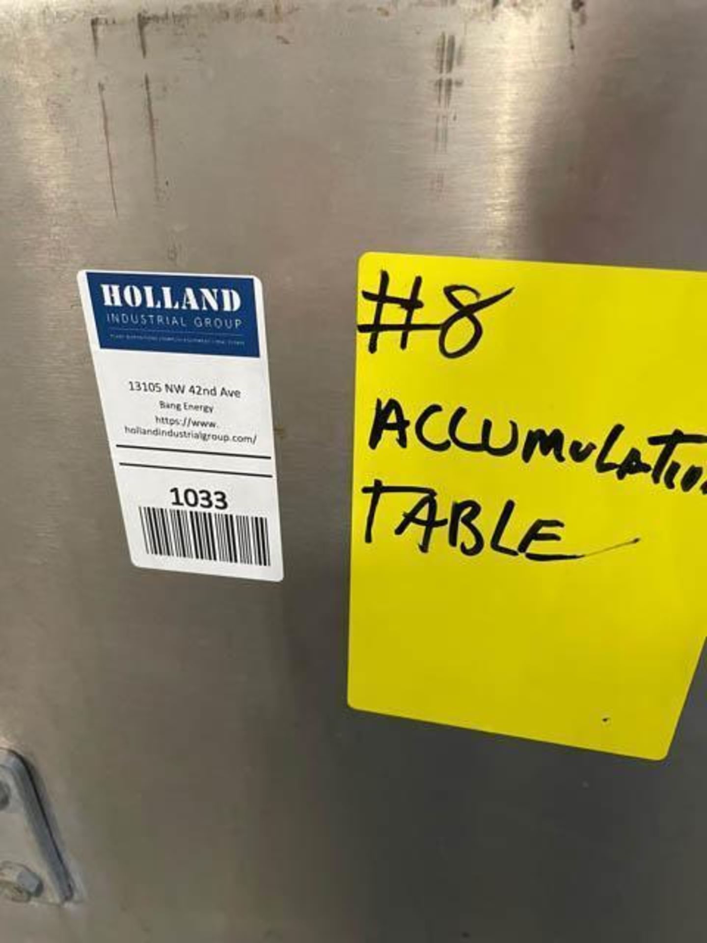 Accumulation Table #8 - Located At Pembroke Pines, FL Facility - Image 3 of 3