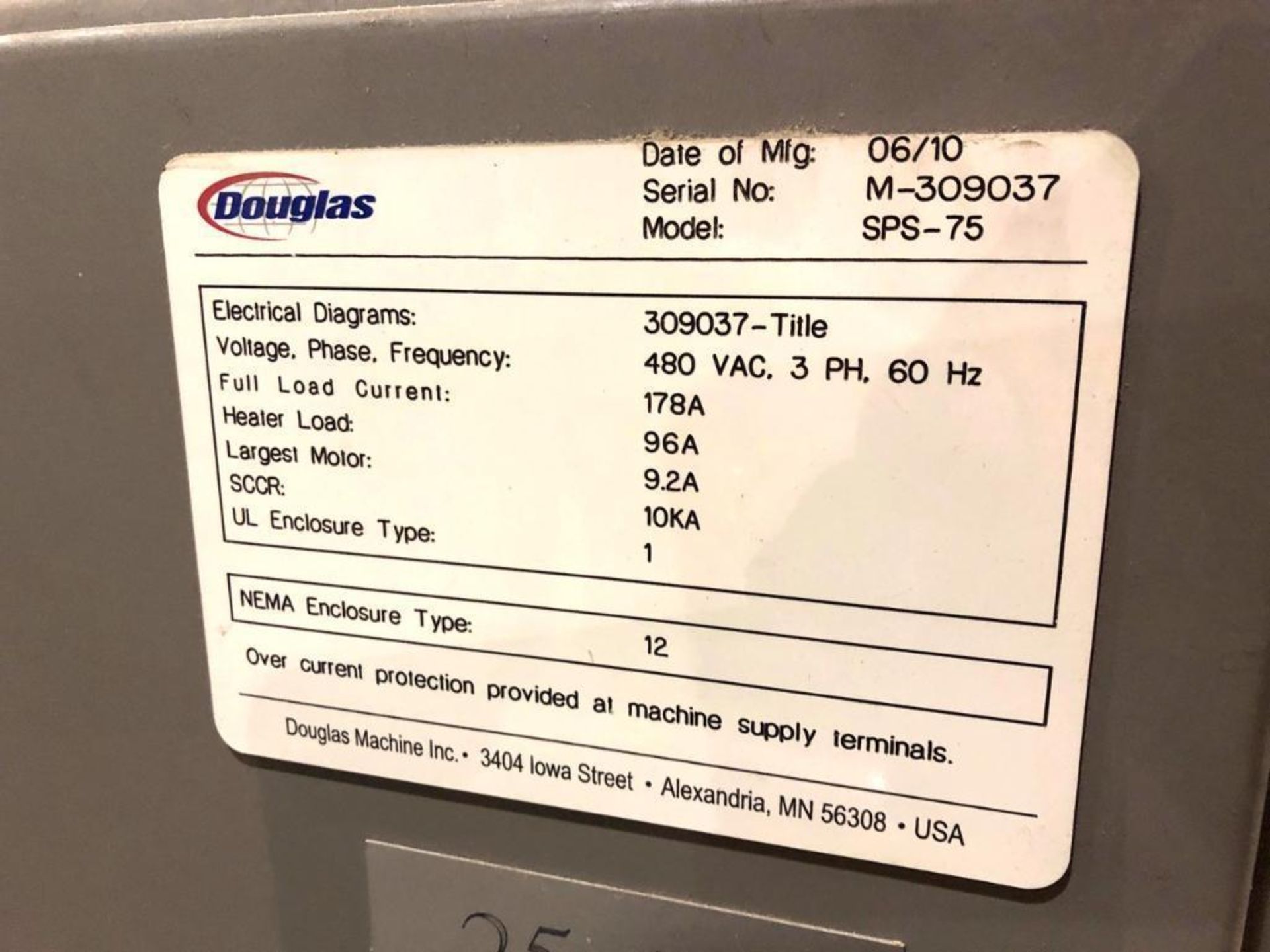 Douglas Model SPS-75, Case Packer With Wrapper And Heat Tunnel - Image 74 of 75