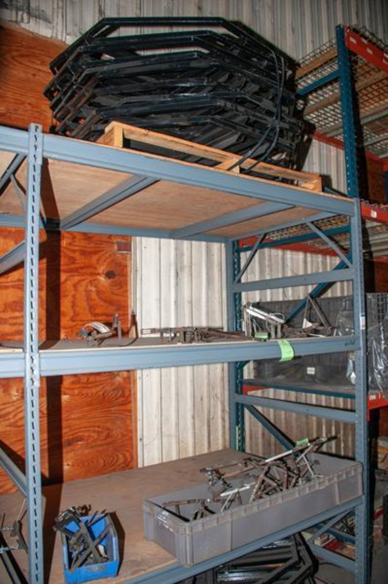 (10) Sections steel shelving, ea. Section approx. 6'L x 49"Deep X 96"T w/ contents, see photos - Image 13 of 16