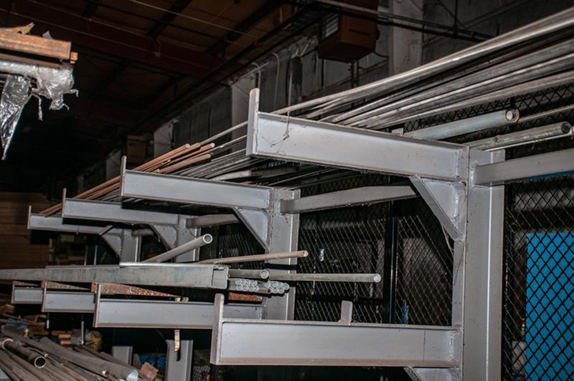 Cantilever rack w/ steel stock, sq. tube and solid, solid round & tube, some flat stock, etc. rack a - Image 10 of 10