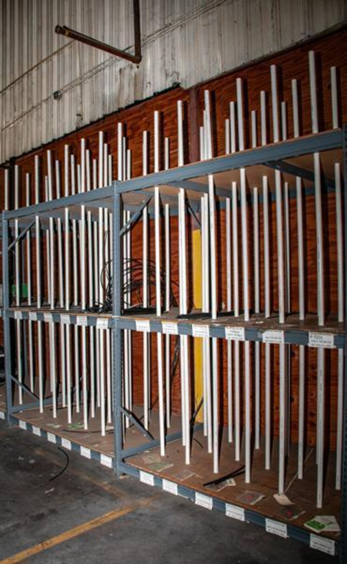 (3) Sections Steel shelving used as Vertical tube storage, Ea. Section approx. 72-1/2" L x 48"deep x - Image 5 of 7