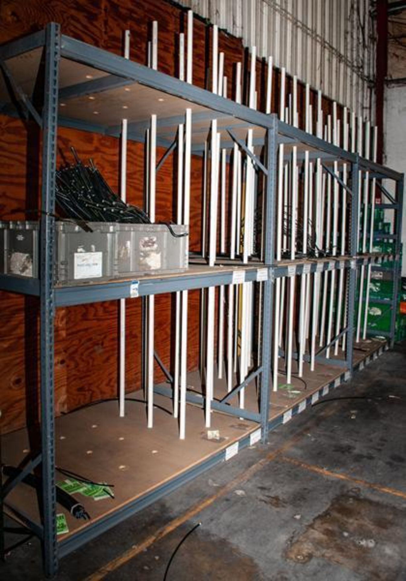 (3) Sections Steel shelving used as Vertical tube storage, Ea. Section approx. 72-1/2" L x 48"deep x - Image 3 of 7