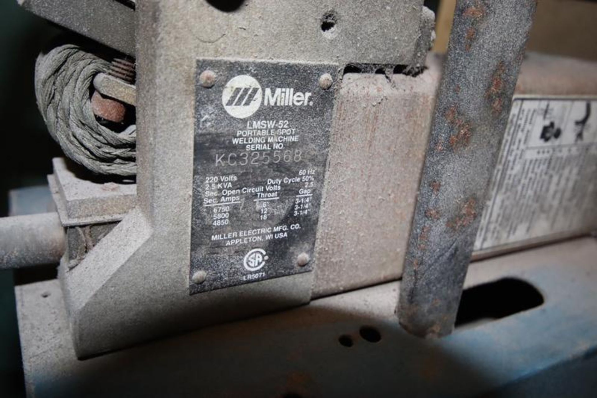 Miller Spot Welder 220/1/50/60, 25 KVA, S/N#KC325568 - Image 2 of 3
