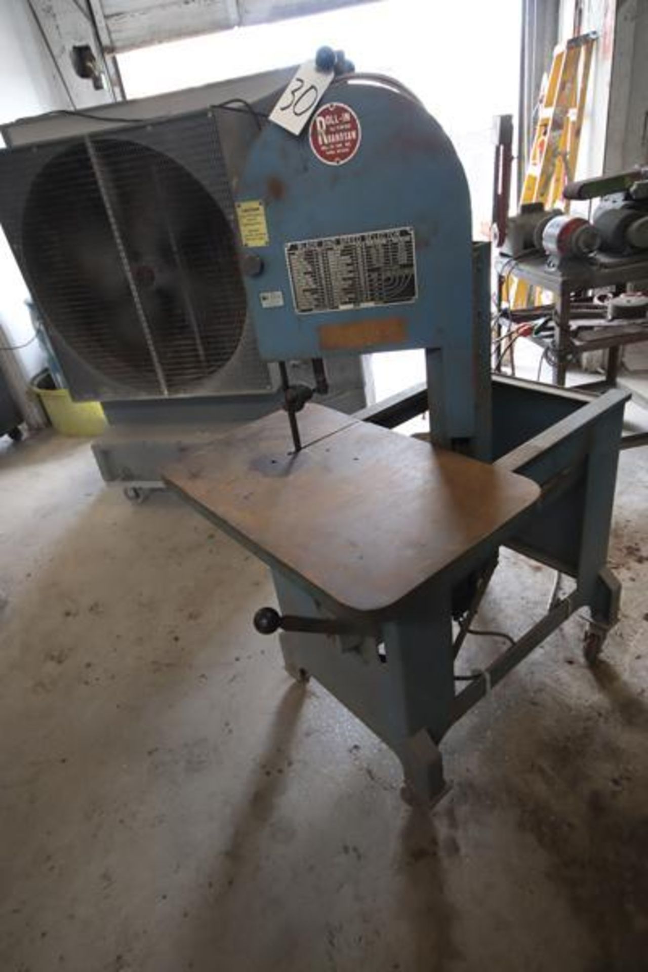 Roll-In Vertical Roll-In Band Saw, 12" Throat, 18"x30" Table - Image 2 of 2