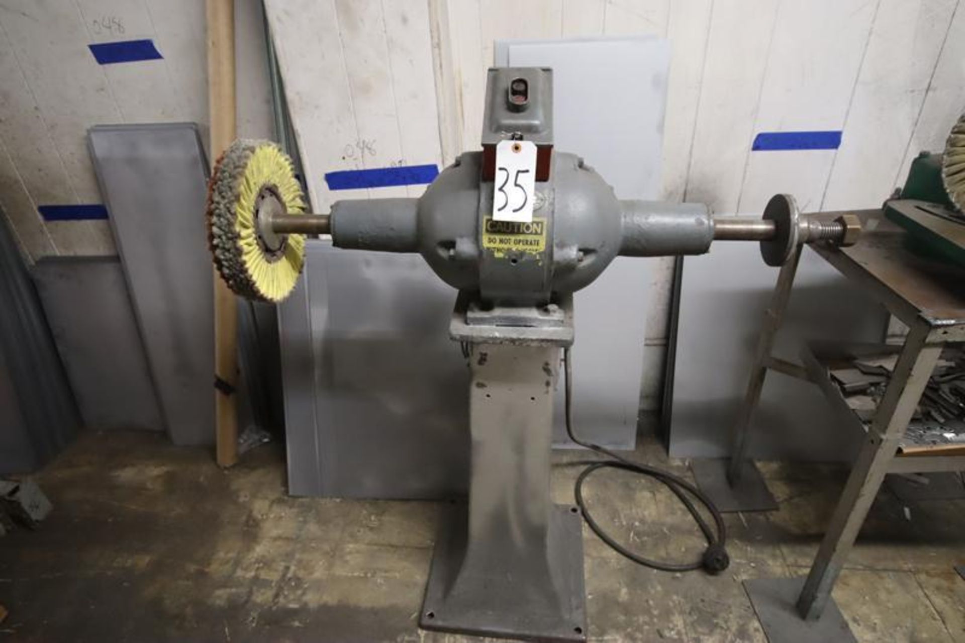 Double End Pedestal Buffing Jack, 2HP, 220/3/60, 16" Arms