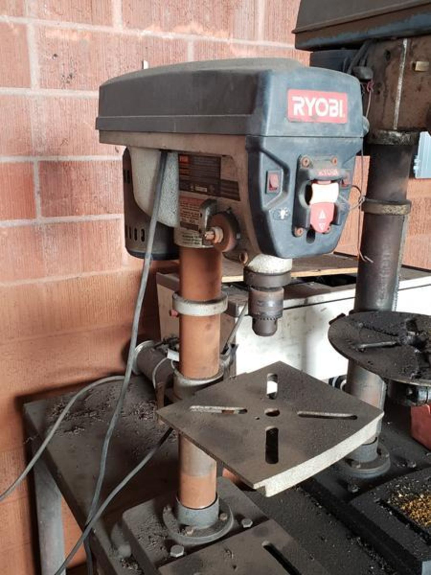 (2) Ryobi Drill Presses w/ Metal Table & Contents - Image 2 of 5