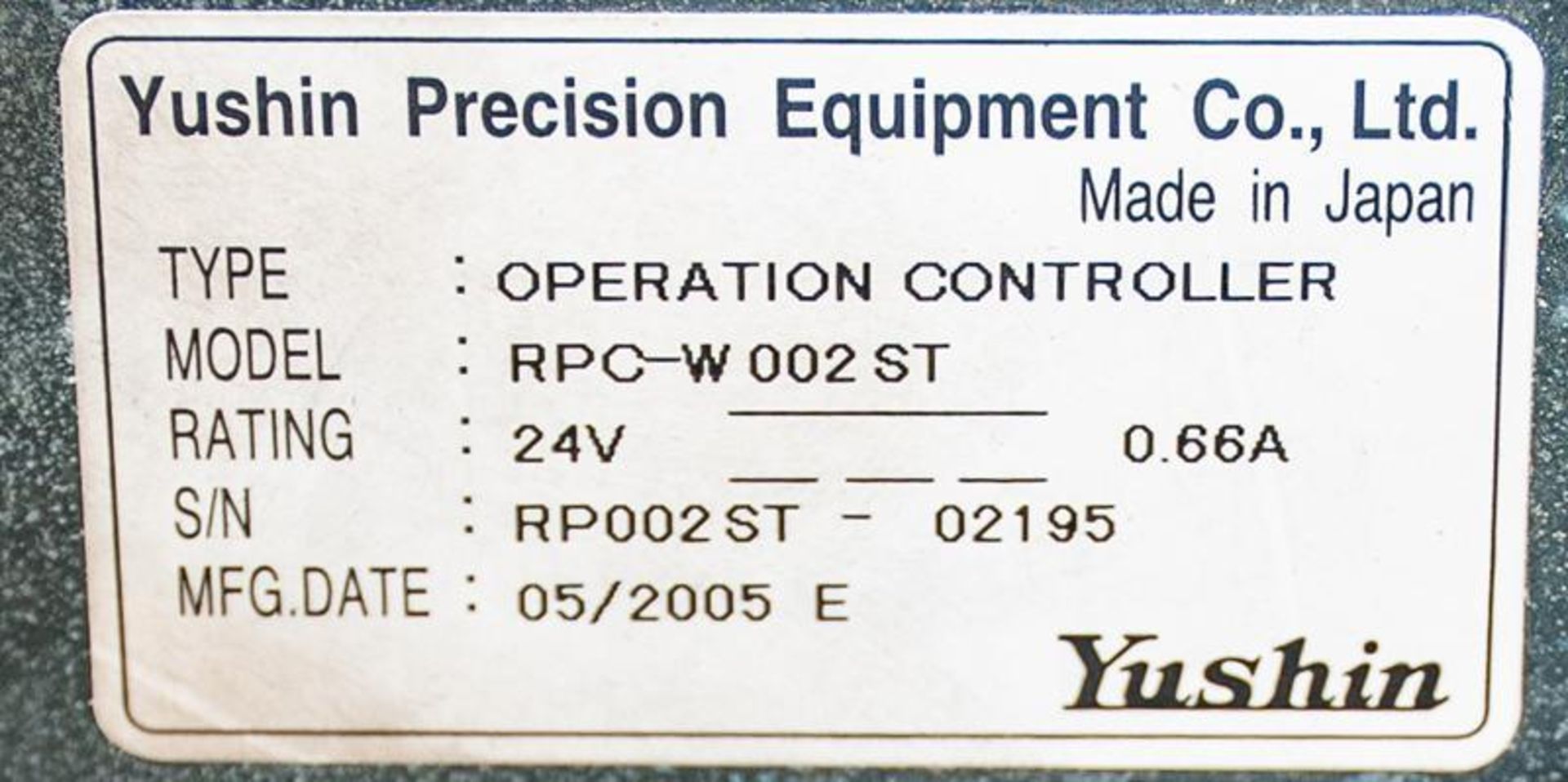 Yushin Webliner Robot RAII-a-150s, s/n A051610, software revision TWORLS3U, w/ controller - Image 15 of 15