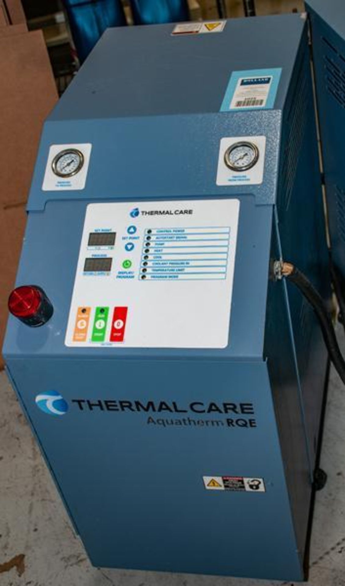 ThermalCare Aquatherm RQE Mold temperature controller, 230v 3ph, Mdl RQE0908, s/n 4146861903, 3/4 hp