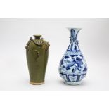 TWO CHINESE CERAMIC VASES