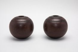 TWO VINTAGE TAYLOR ROLPH CO. LTD "PENSHURST" LAWN BOWLS