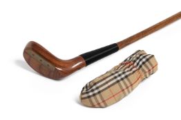 A BURBERRY GOLF CLUB AND COVER