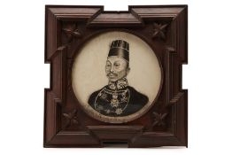 A CHARCOAL DRAWING OF A JAVANESE PRINCE